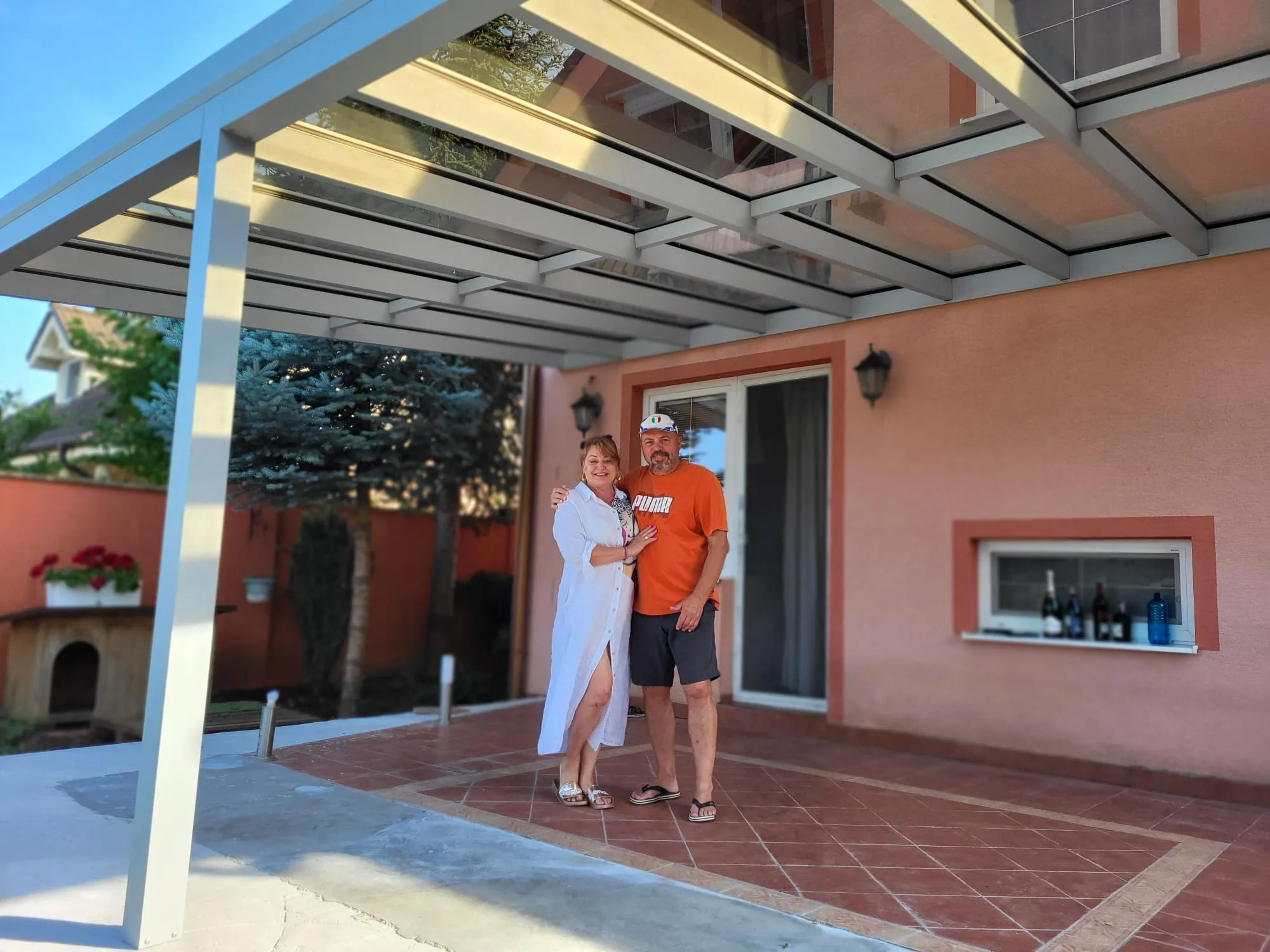 Hliníkový přístřešek – příprava na zasklení